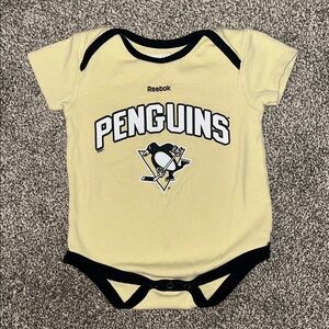 Reebok Cream Penguins Baby Bodysuit